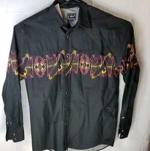 Roper size xl western pearl snap long sleeve shirt